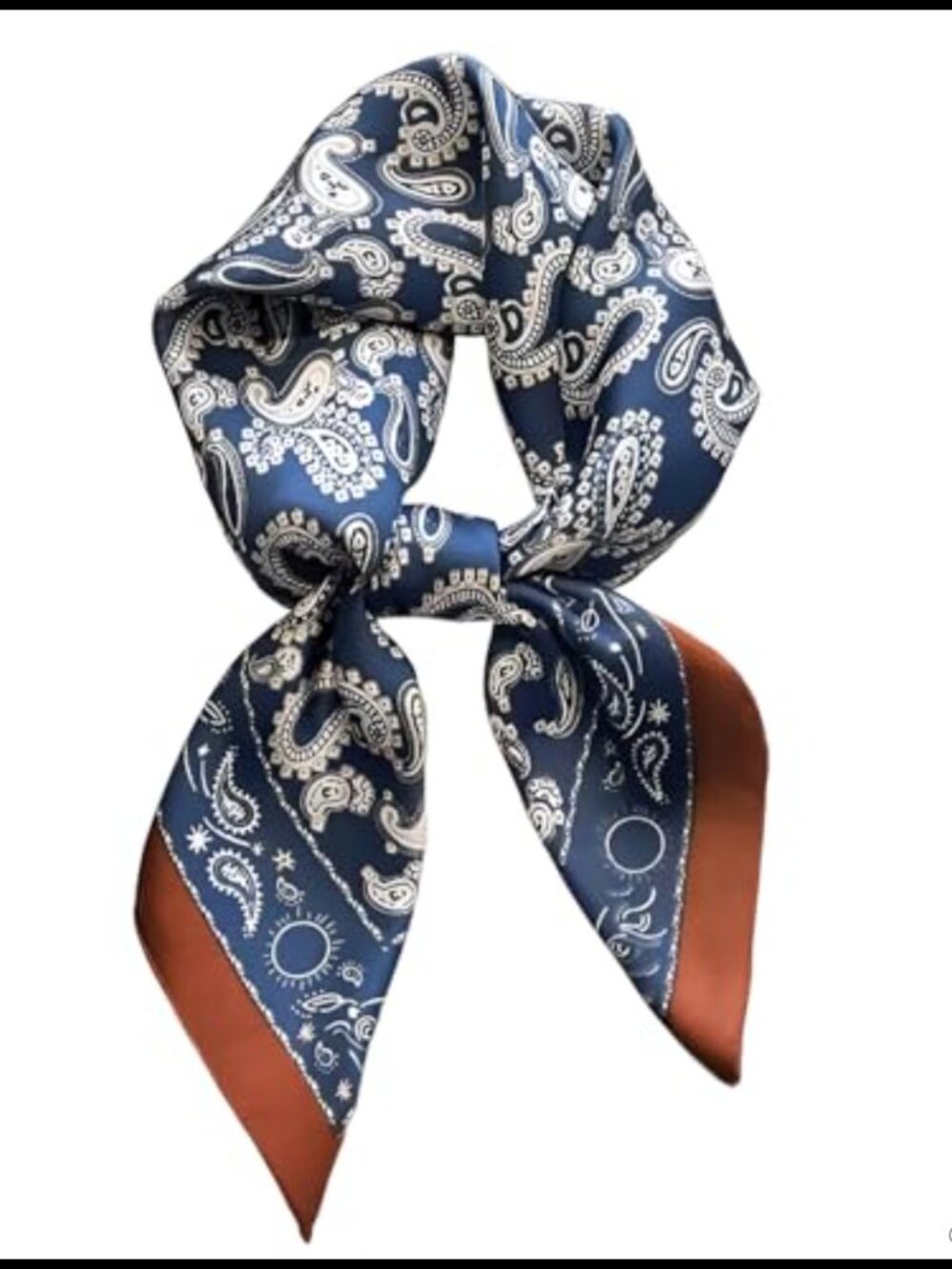 Polyester Satin Silk Square Scarf Paisley Bandana Neckerchief Hair Wrap